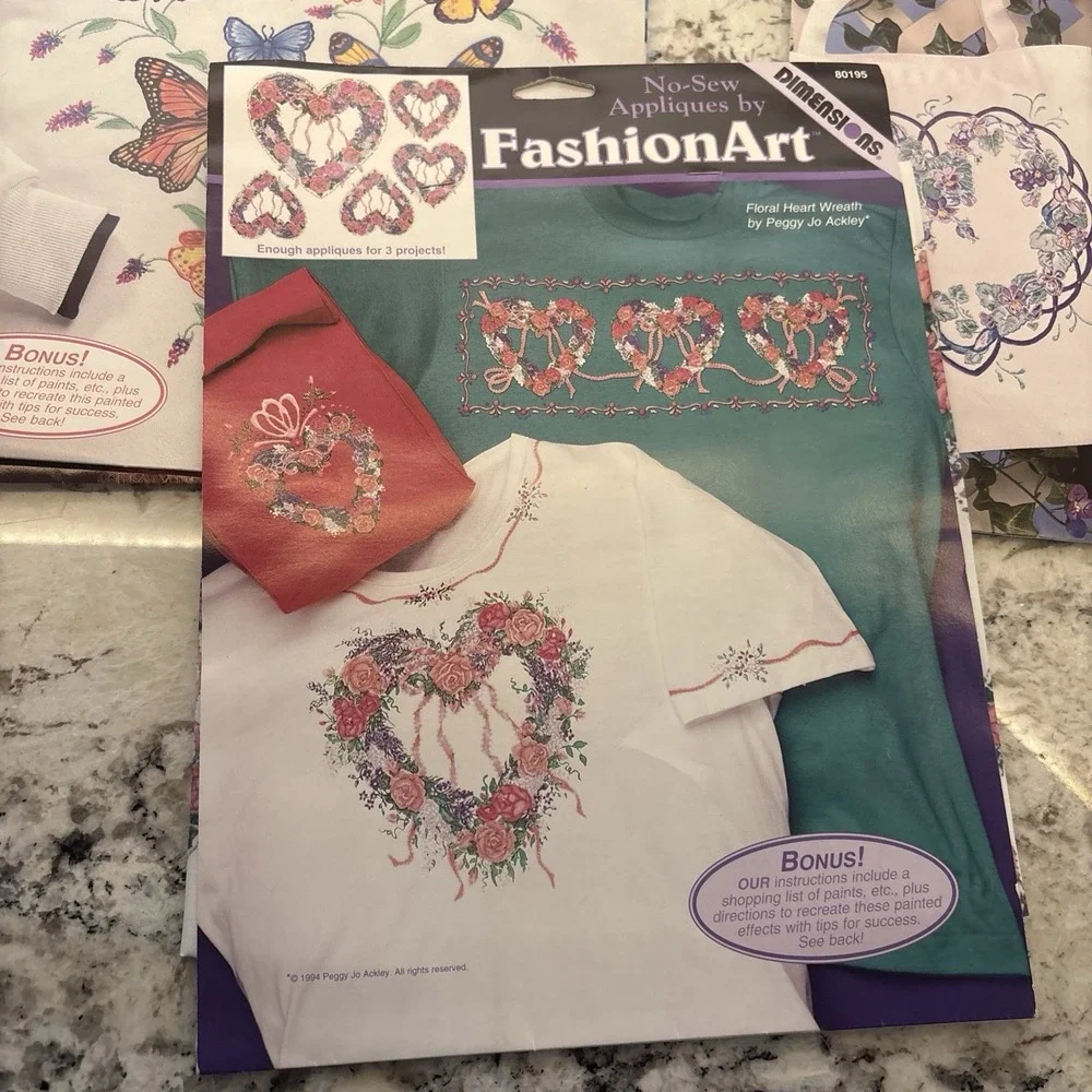 Vintage LOT 6 Daisy Kingdom other brands as well No‎ Sew Iron On Fabric Applique